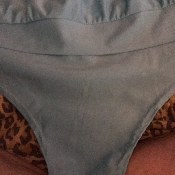 AQUA X- Large strapless silky stretch swimsuit / body suit blouson look - Picture 5 of 10